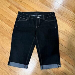 White House Black Market black jean Mom shorts